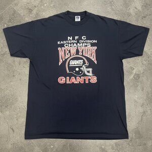 Vintage NY Giants NFC Eastern Division Champs Navy Blue NFL Football Tee